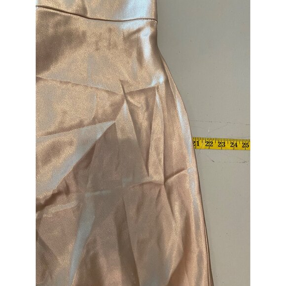 Jenny Yoo Gold One-Shoulder Dress - Picture 9 of 10